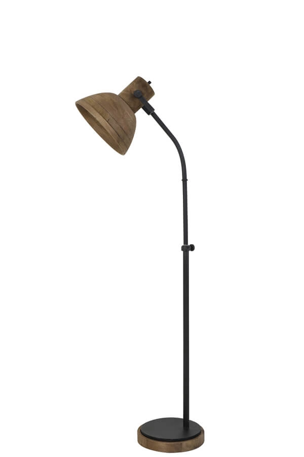 Country Reading Lamp Imbert wood with black Light & Living 8717807293260