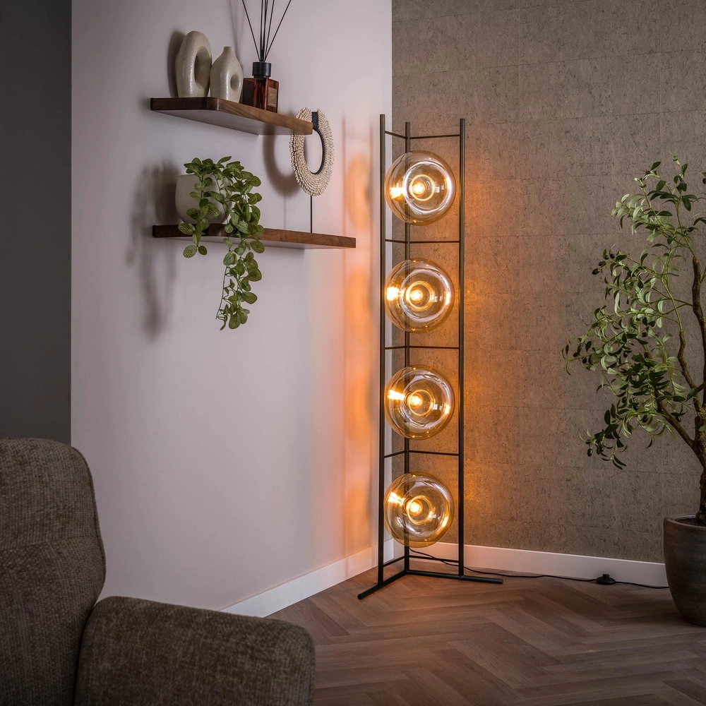 Glass floor lamp Soll 4x Ø 26cm