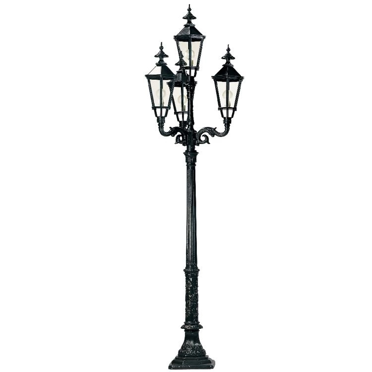 Nostalgic garden lamp Milano 4-light - black
