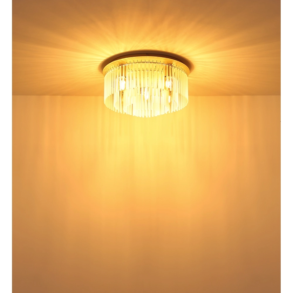 Ceiling lamp Gorley sand brown with glass Ø 50cm Globo 9007371578719