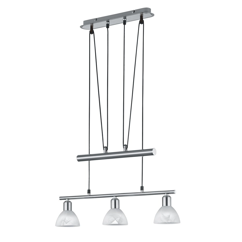 LED pendant light Levisto 3-light nickel