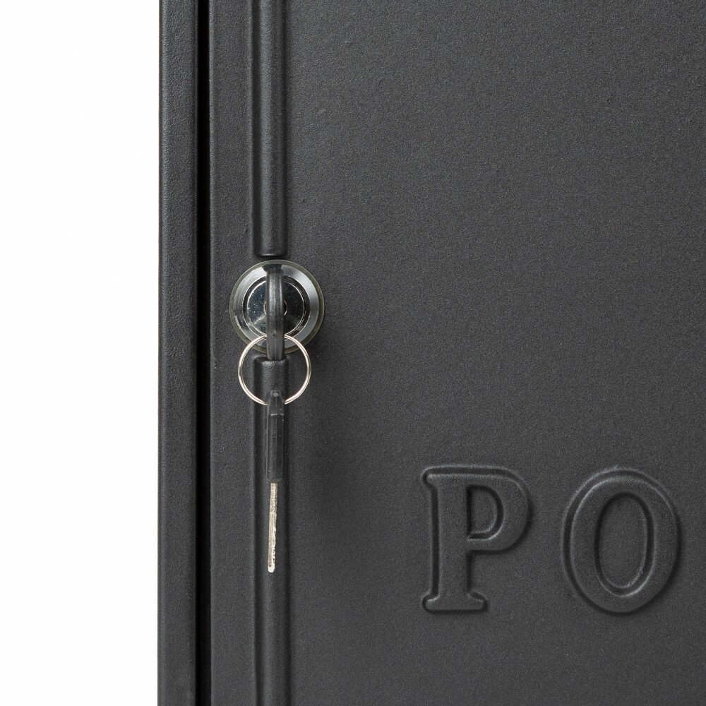 Black mailbox Postbox B6 KS Verlichting 8714732171342