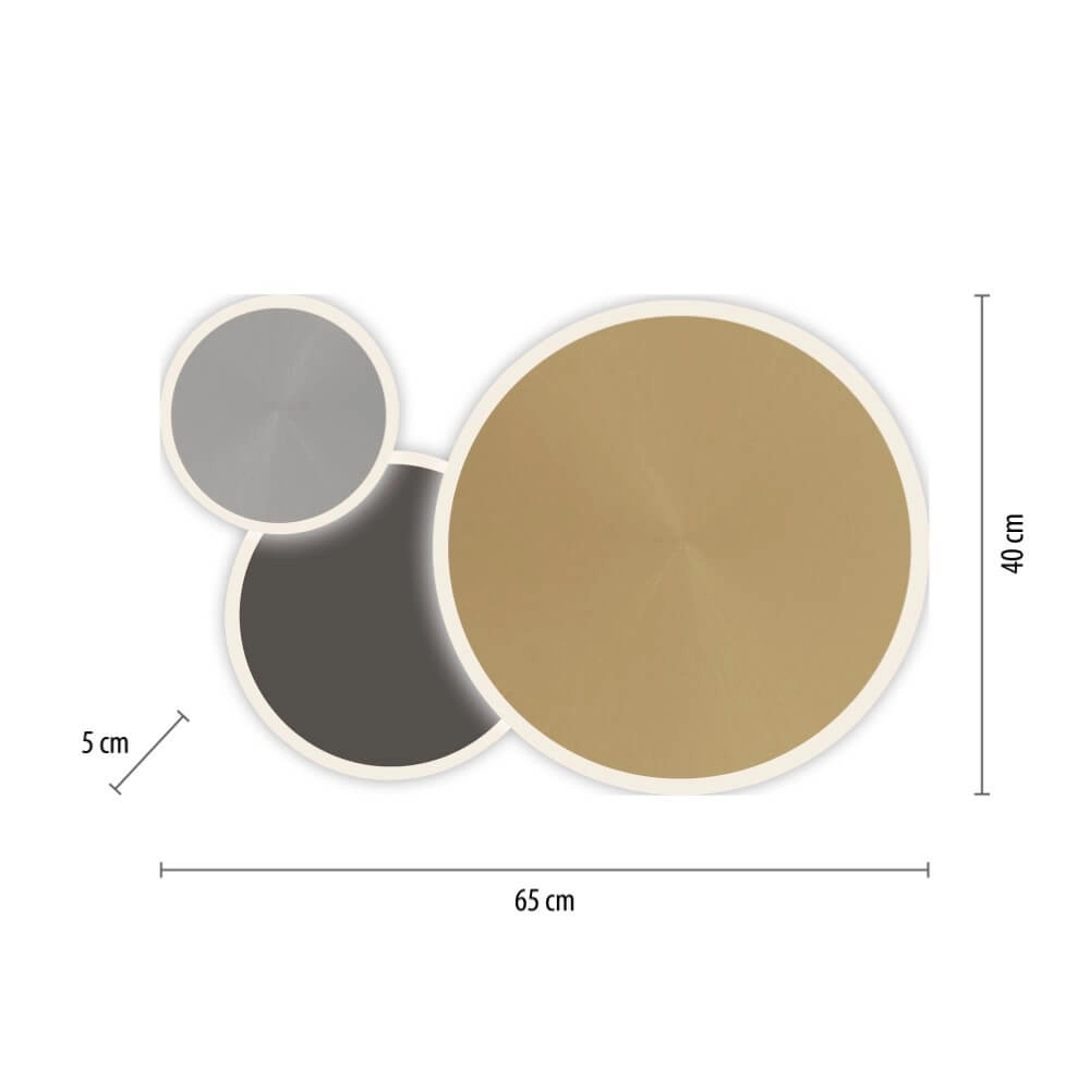 Design wall lamp Q-Piato 65cm Paul Neuhaus 4012248374511