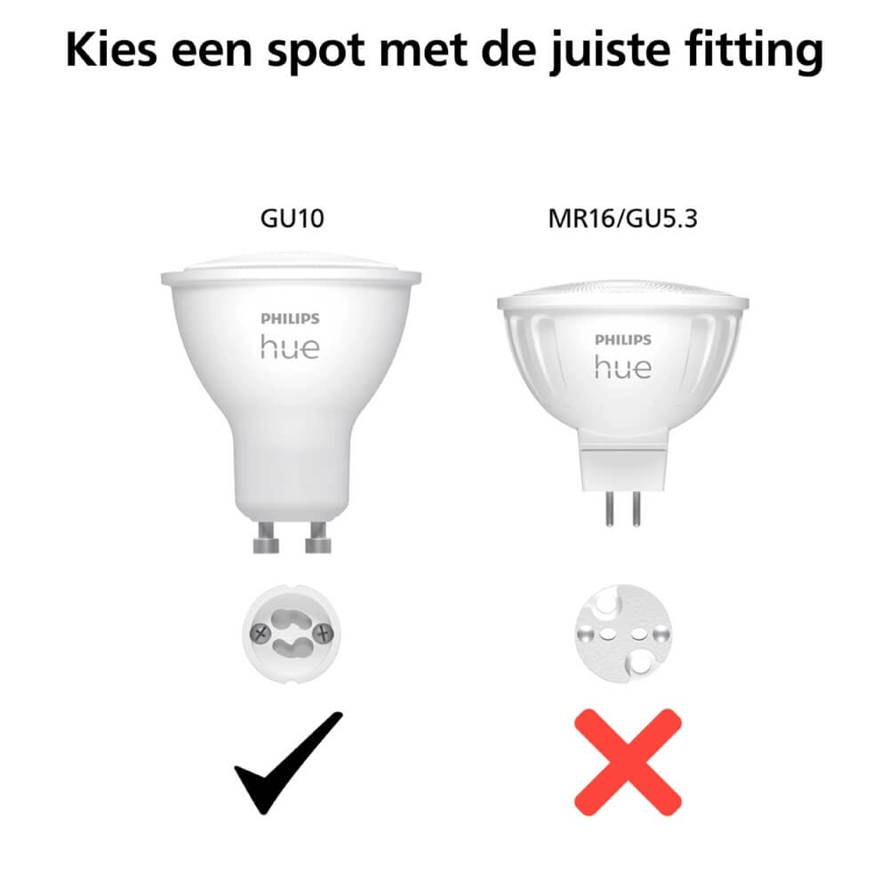 Light source Hue GU10 - 4,2W - White Ambiance Philips 8720169229976