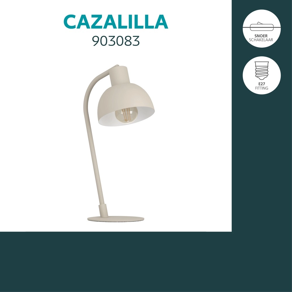 Table lamp Cazalilla sand brown