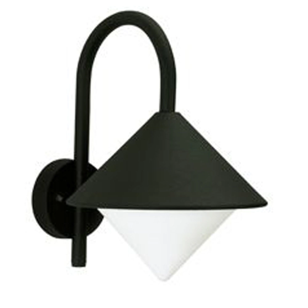 Wall outdoor lamp black Triangle 26cm