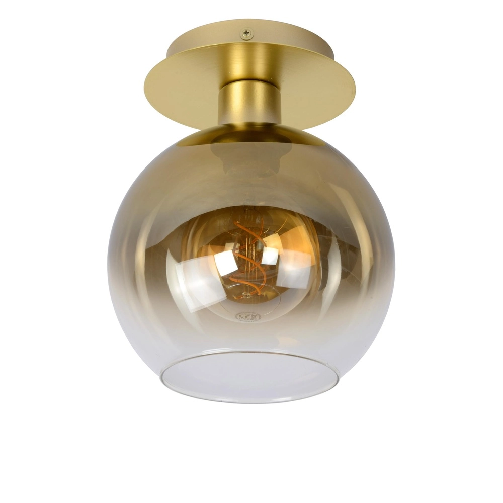 Ceiling lamp Marius Gold with amber glass
