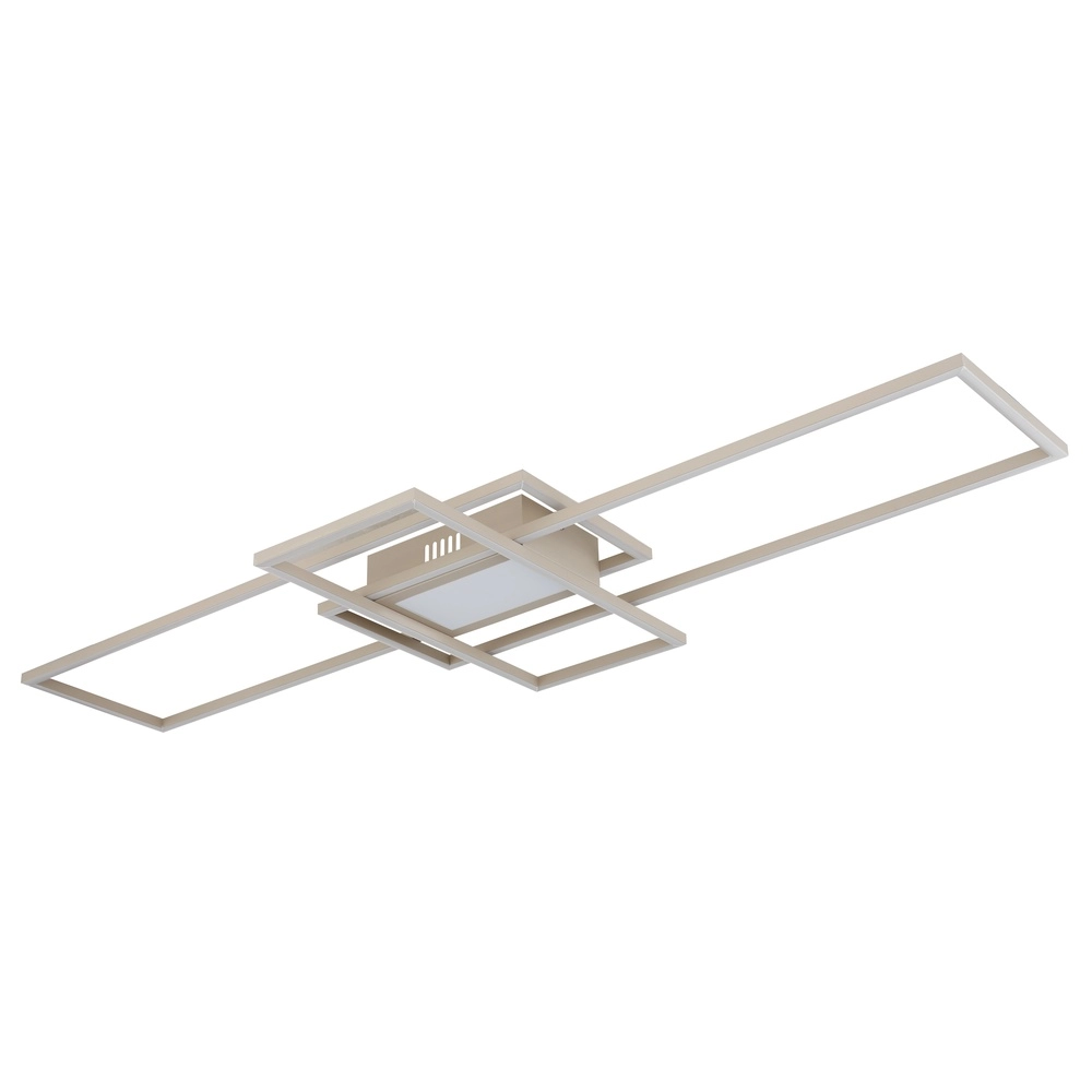Sand brown ceiling lamp Saunders elongated Globo 9007371593354