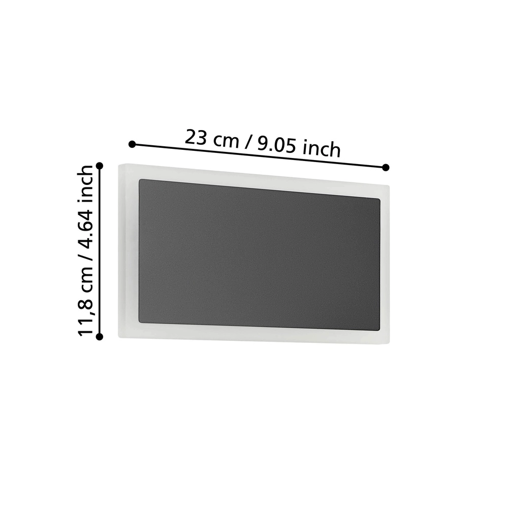 Sleek led wall lamp Talamello 1 Black Eglo 9008606316496