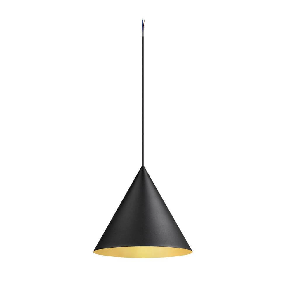 Pendant lamp Magico 38 black with gold Ø 38cm