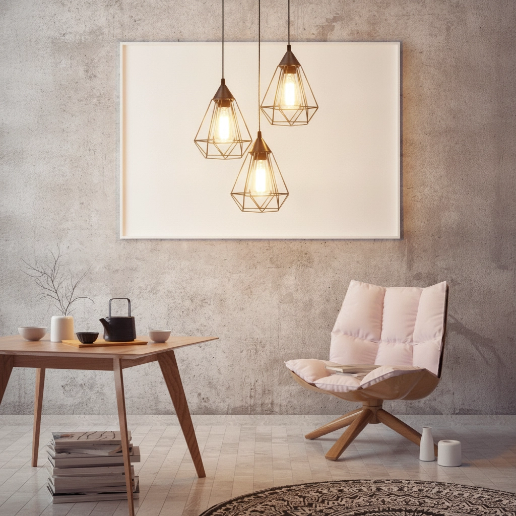 Pendant lamp Paolo 3-light black