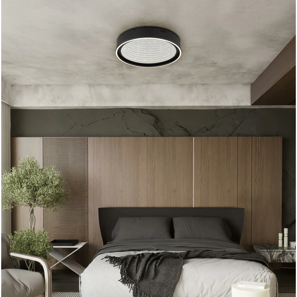 Black ceiling lamp Mirrora Ø 51.5cm Globo 9007371575848