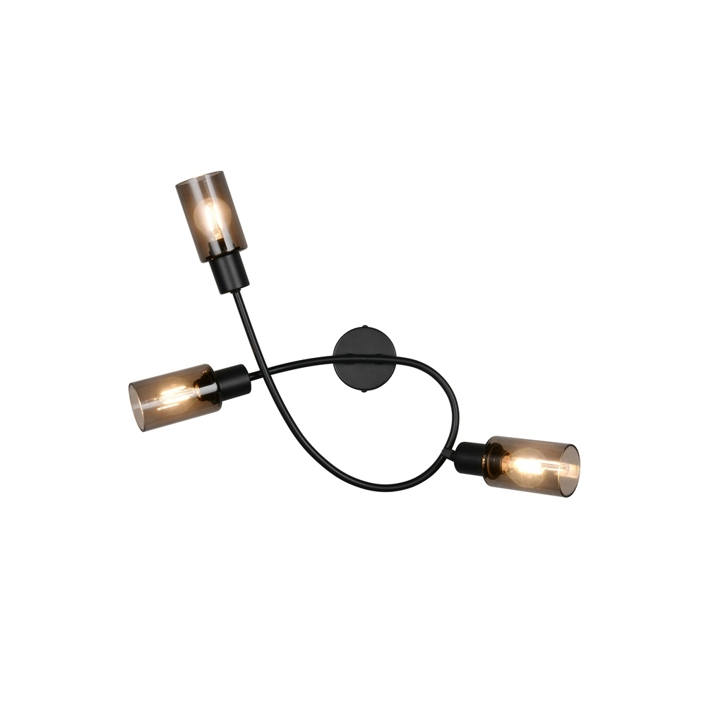 Design ceiling lamp Mars 3-light black Trio 4017807670493