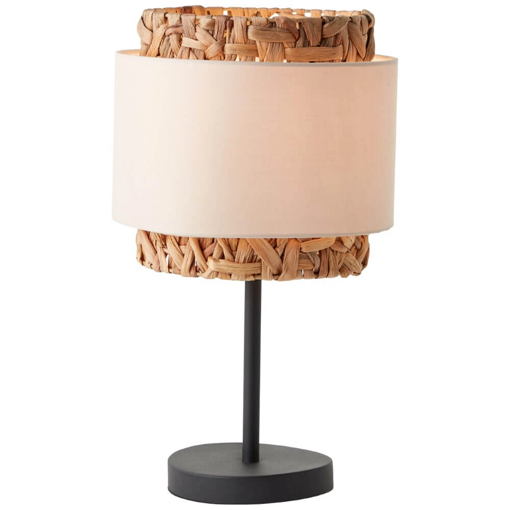 Table lamp Waterlilly Rattan with white fabric