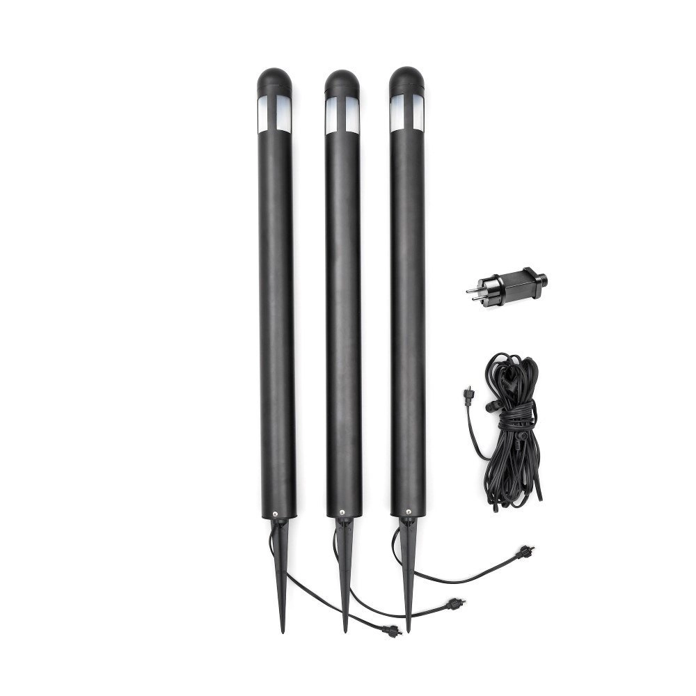 Garden lamps 12 volt Amalfi (3x) 75cm anthracite