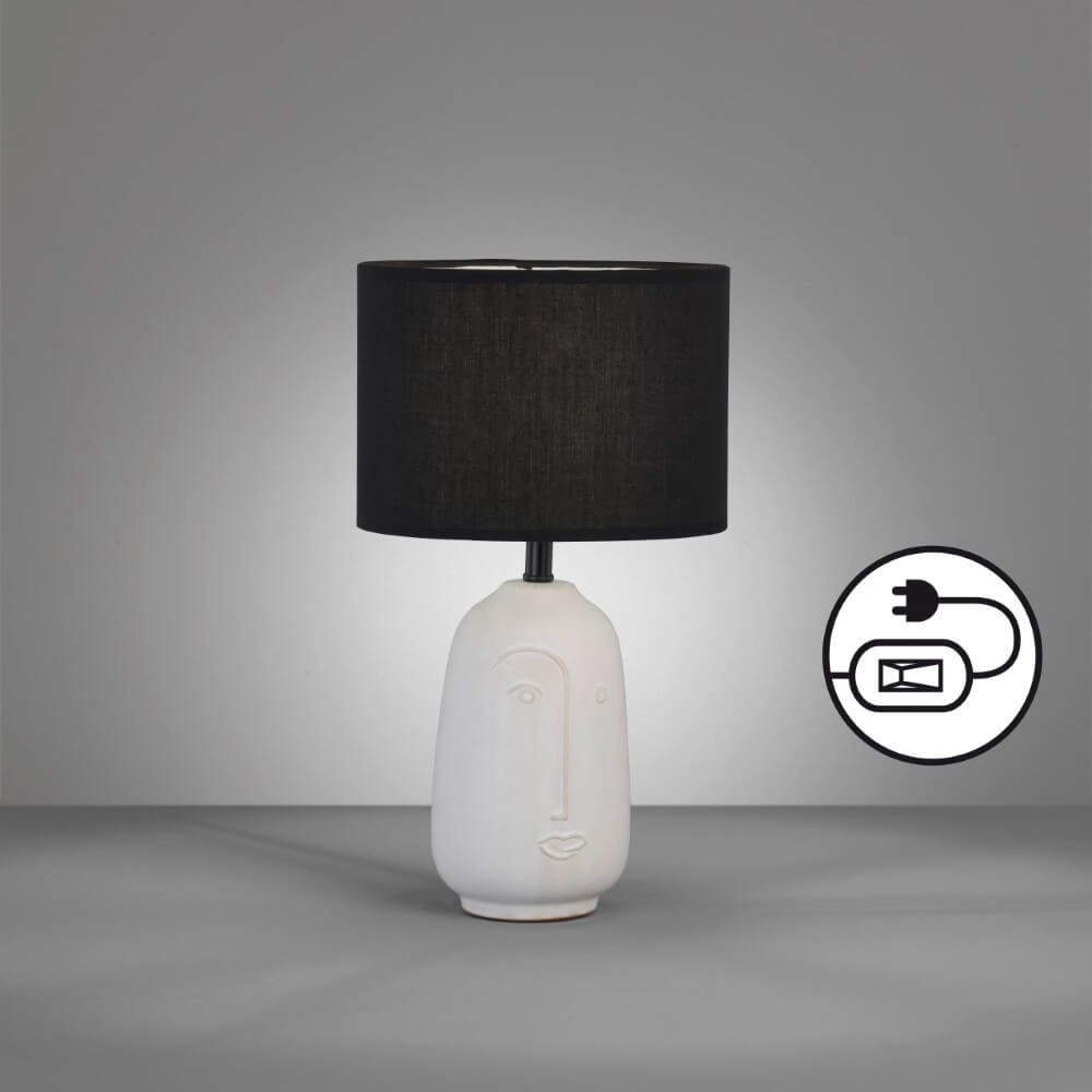 Table lamp Face Ø 22cm black Fischer & Honsel 4003694507165