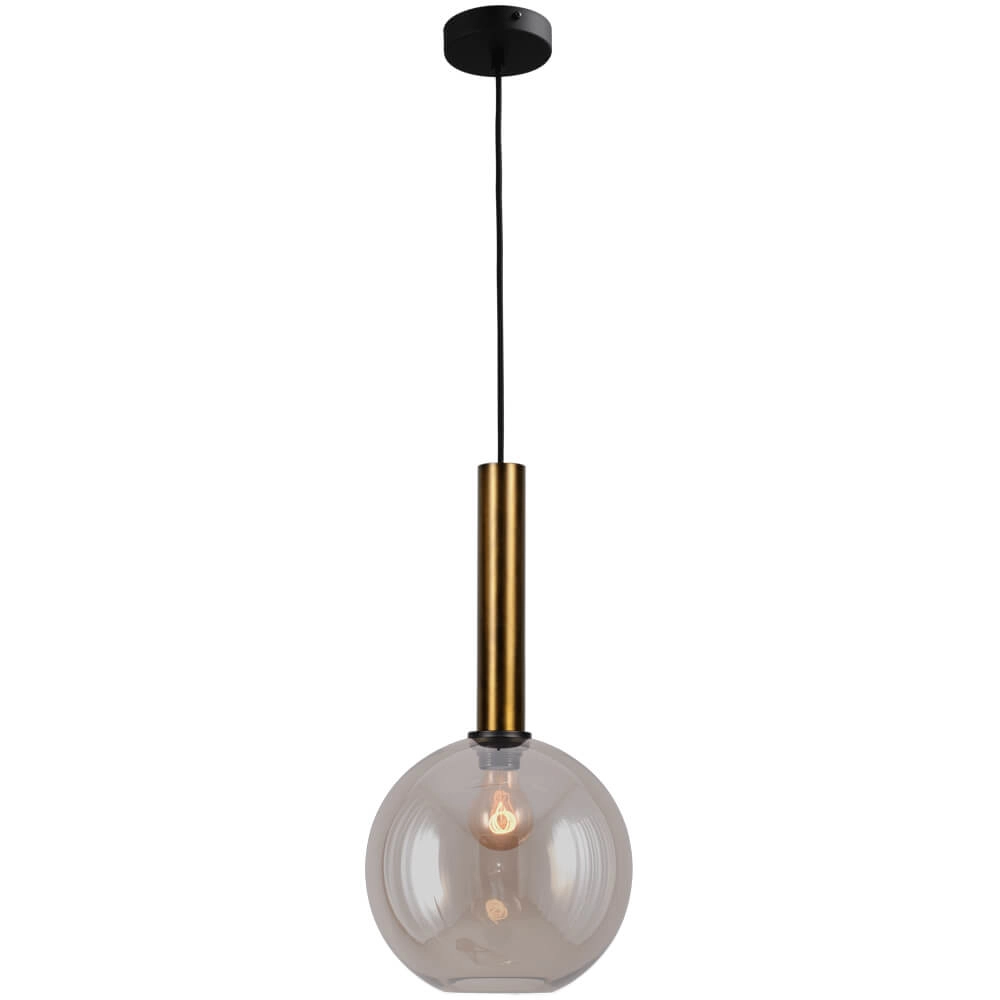 Hanging lamp Ø 25cm Bella 2 Antique brass with gold glass