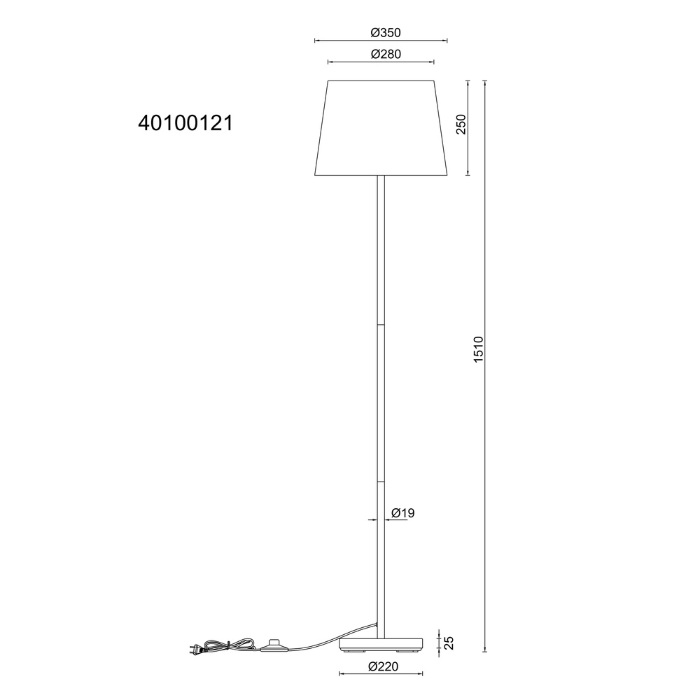 Floor lamp Joris Champagne Globo 9007371580514