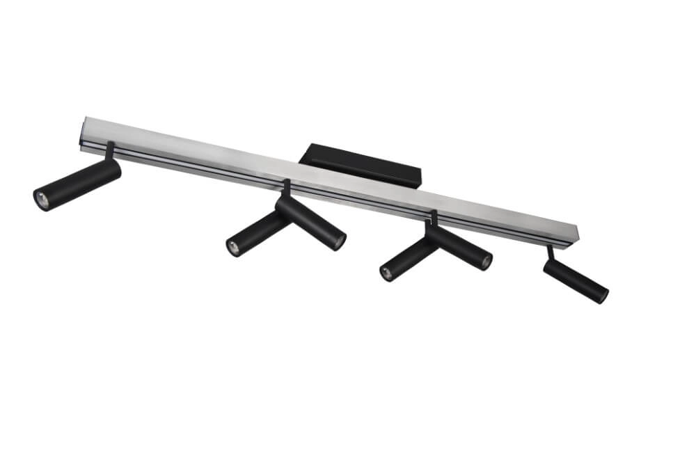 6-light LED spot Zeno metal with black Trio 4017807627305