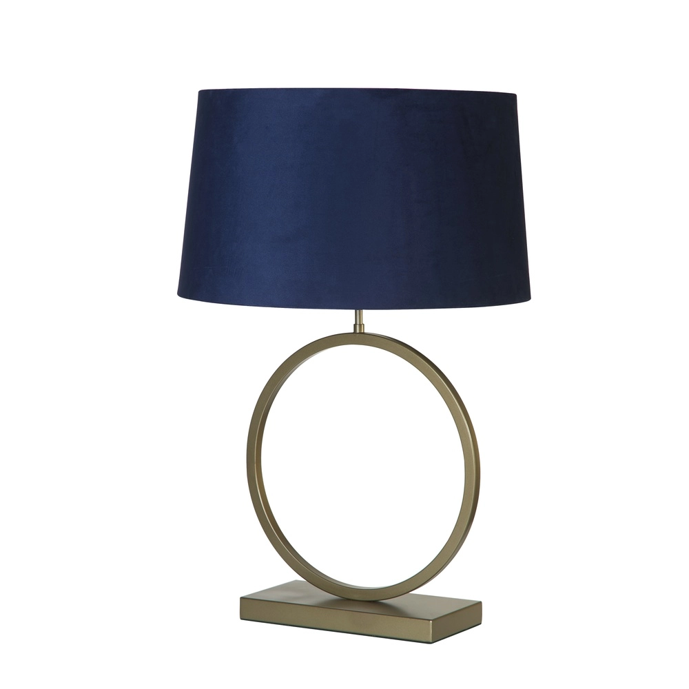 Table lamp Elegant bronze with blue cap