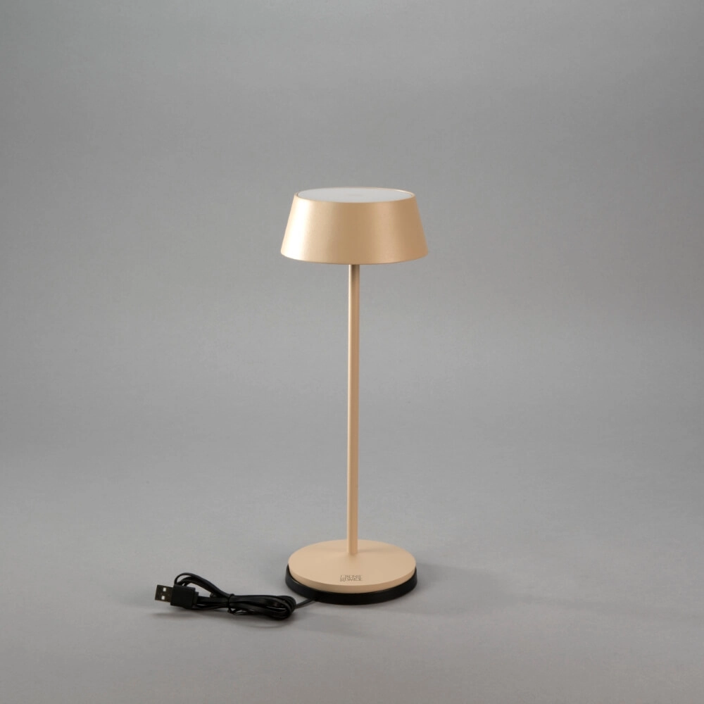 Rechargeable table lamp Menton sand brown KonstSmide 7318307839333