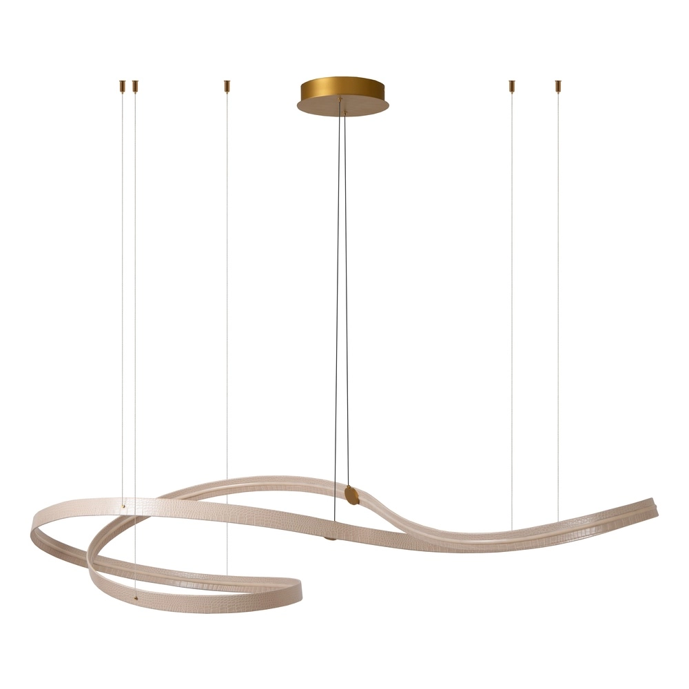 Modern led pendant light Slalom Sand with effect Premium by Lucide 5411212135131