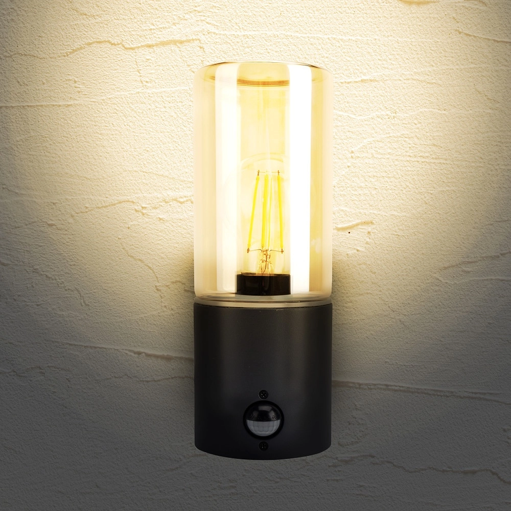 Wall lamp with sensor Winchester E27 - amber glass Lyora 5055788298809