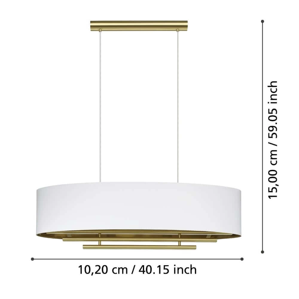 White hanging lamp Pinetara 102cm Stars of Light 9008606240463