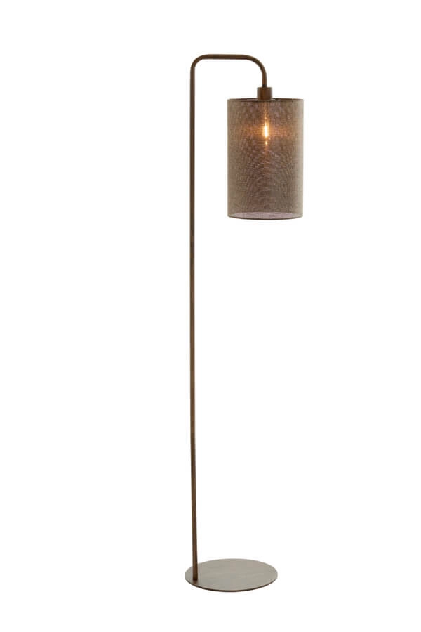 Floor lamp Donio dark wood print Light & Living 8717807759568