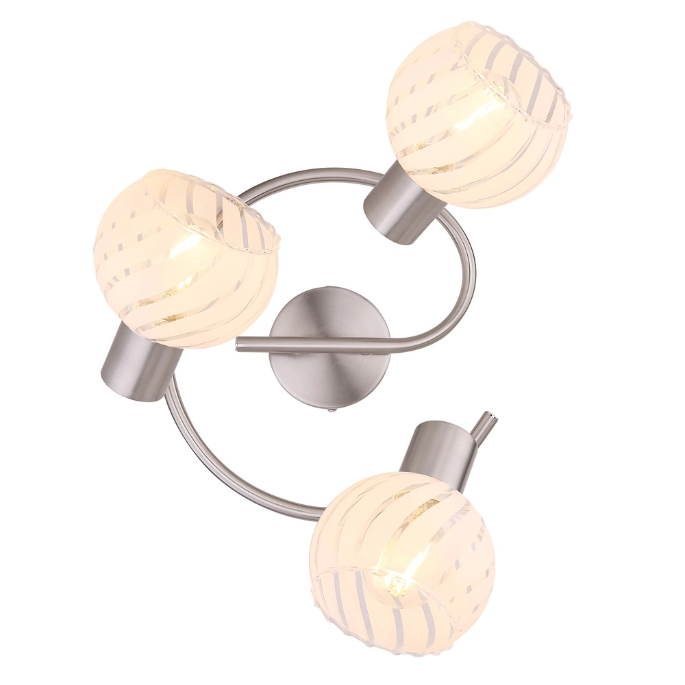 Ceiling lamp Willy nickel 3-lights Globo 9007371409105