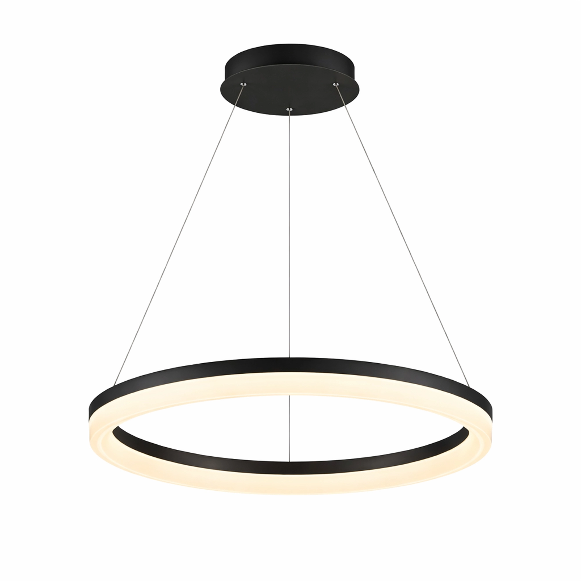 Sleek pendant lamp Ara Ø 60cm black