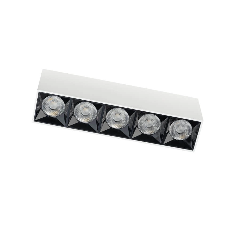 White surface-mounted spotlight Midi Led 5x1 LEDs - 4000K