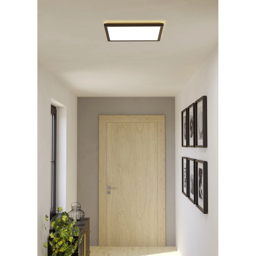 Bathroom lamp with remote Rovito-R Square - Black - 39x39cm Eglo 9008606330003
