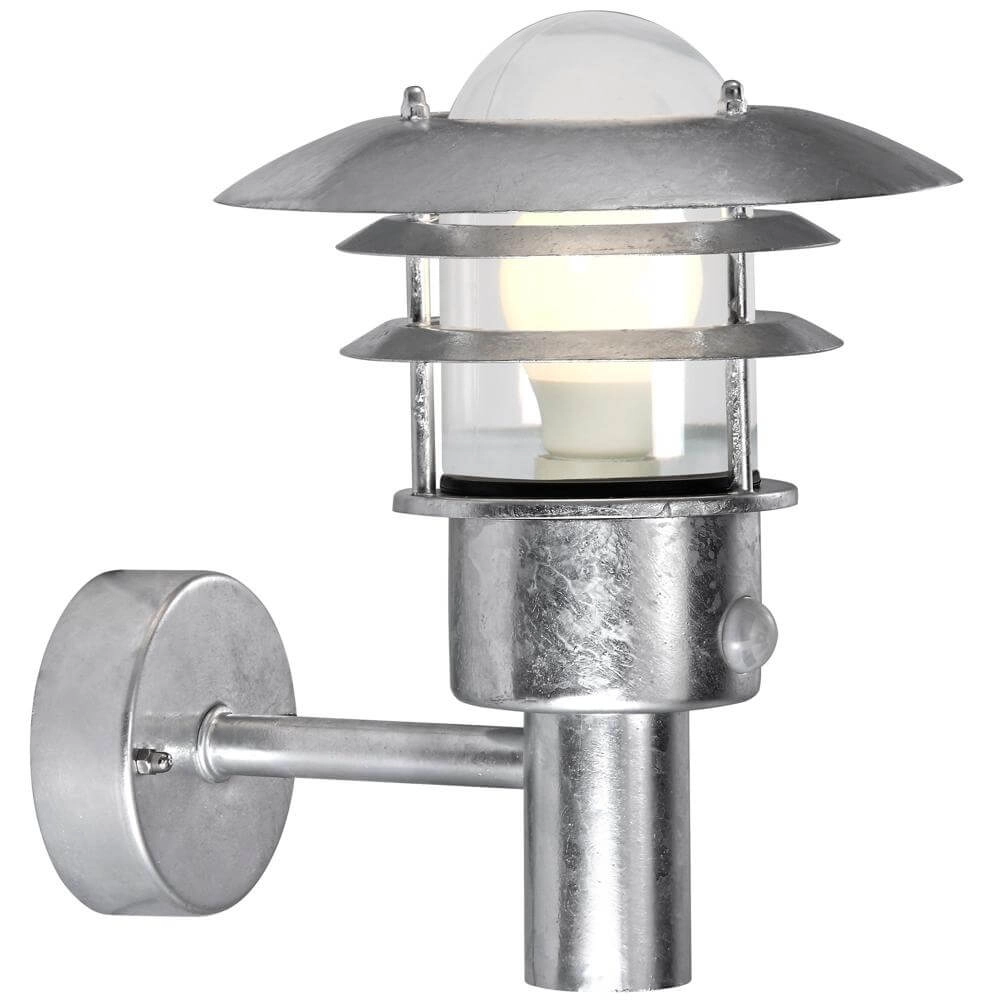 Wall lamp Lonstrup Zinc with sensor