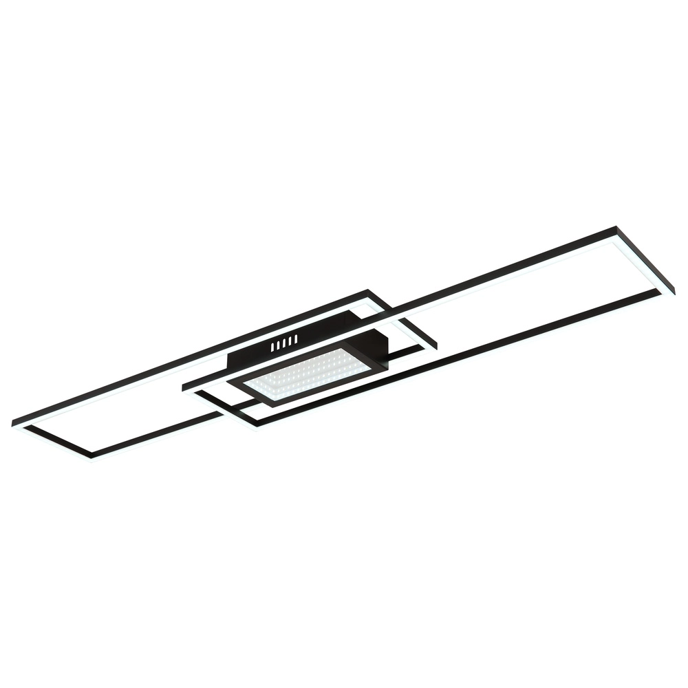 Modern ceiling lamp Saunders black rectangle Globo 9007371478354