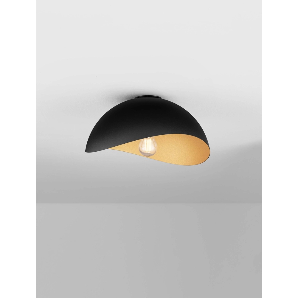 Ceiling lamp Opsi black with gold Ø 30cm