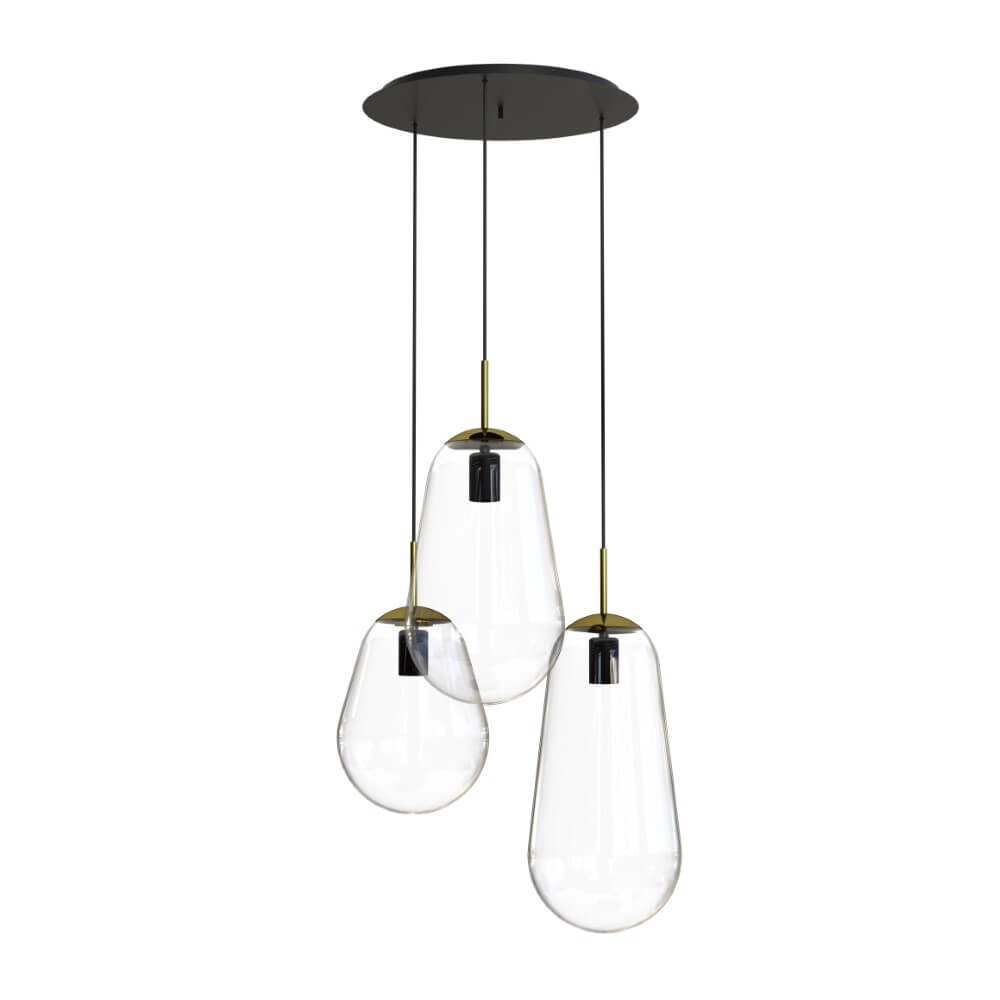 Glass loft hanging lamp Pear Lyora 5903139779494