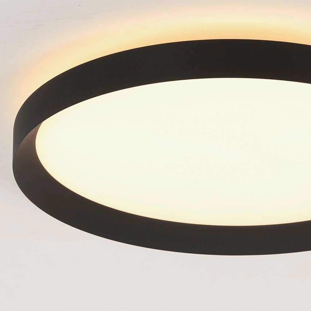 Sleek ceiling lamp Flady black Ø 40cm Steinhauer 8712746171846
