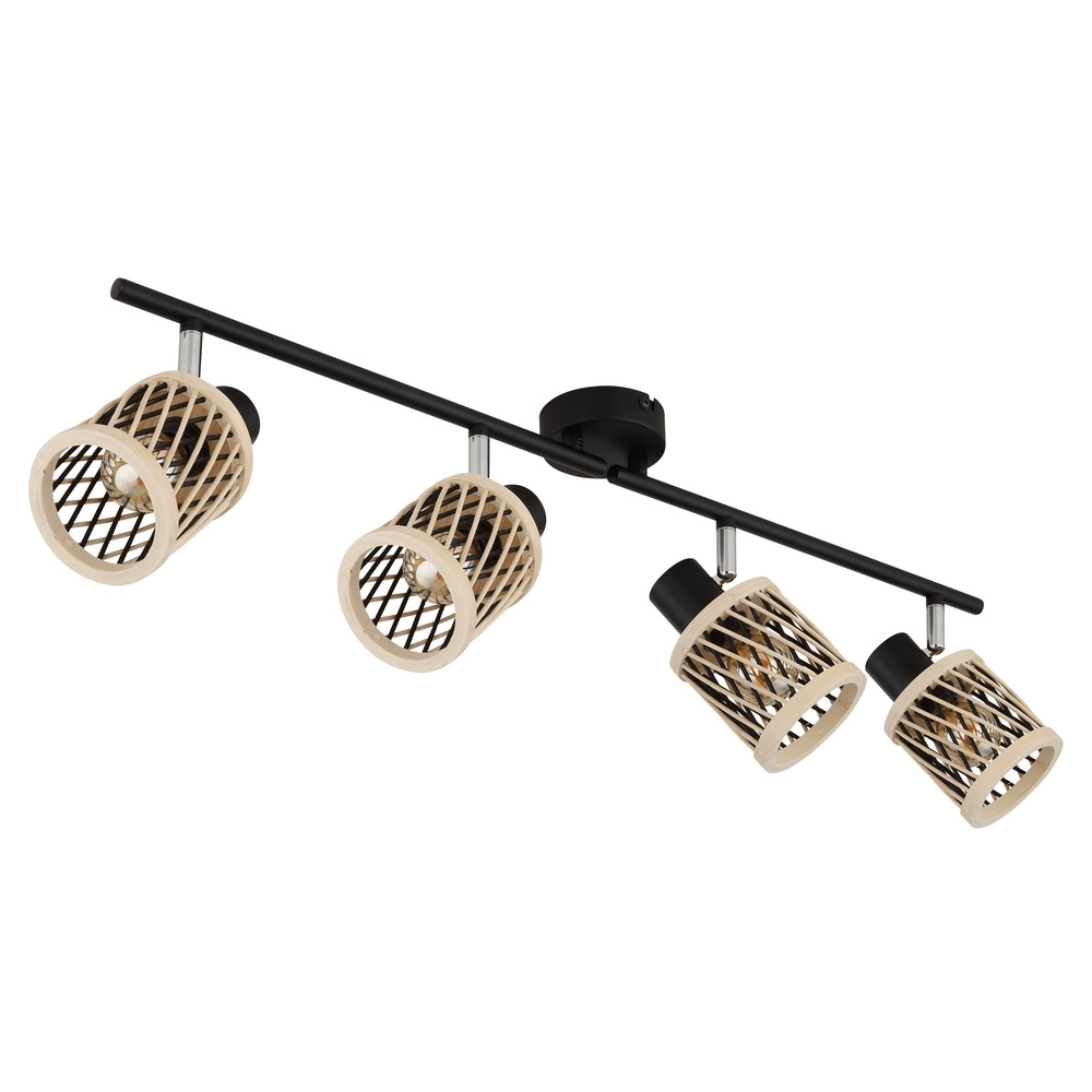 Wall lamp Mali 4-light black with caps Globo 9007371522729