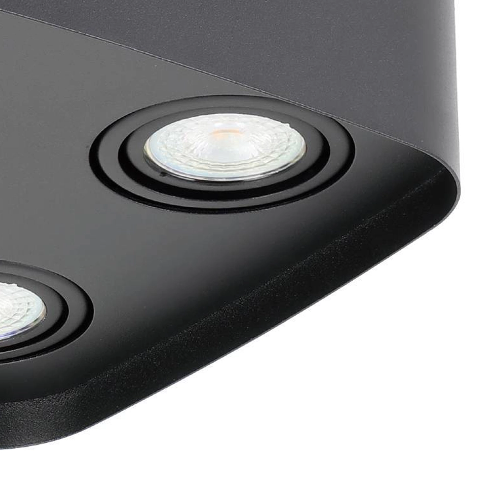 Black surface-mounted spotlight Arenzano 4-light Eglo 9002759310998