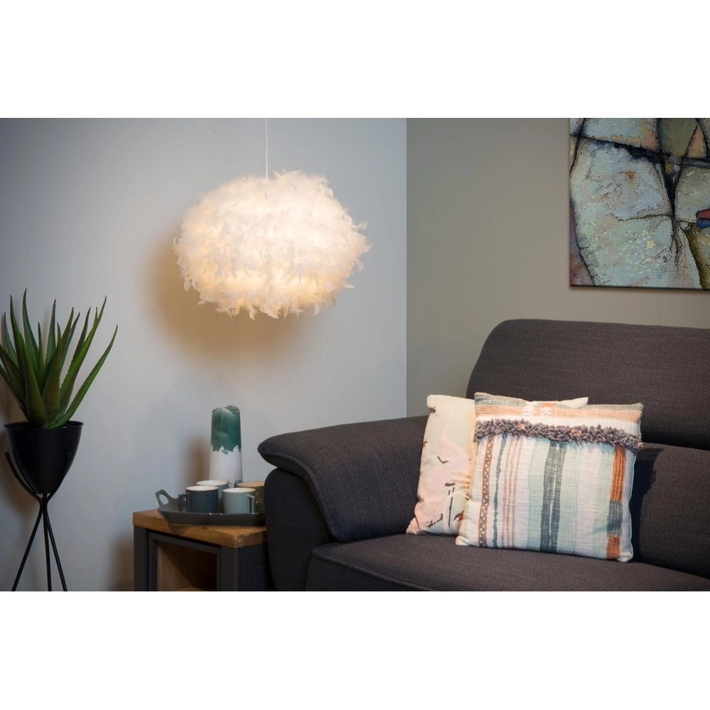 Pendant lamp Goosy Soft Ø 50cm white Lucide 5411212712707