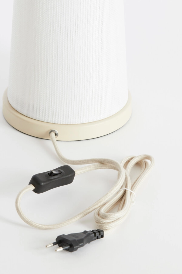 Japandi table lamp Fyon Ø 16cm cream with white Light & Living 8717807730659