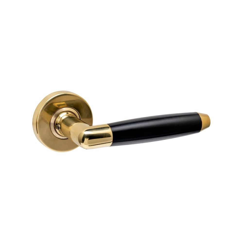 Door handle Combinatie Round brass