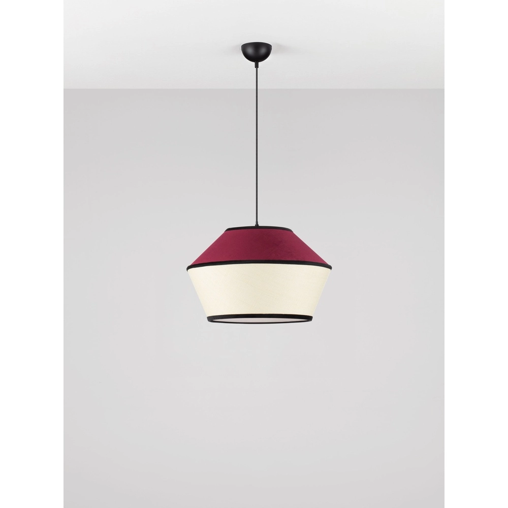 Pendant lamp Veliss white with burgundy red Lyora 5212017493835