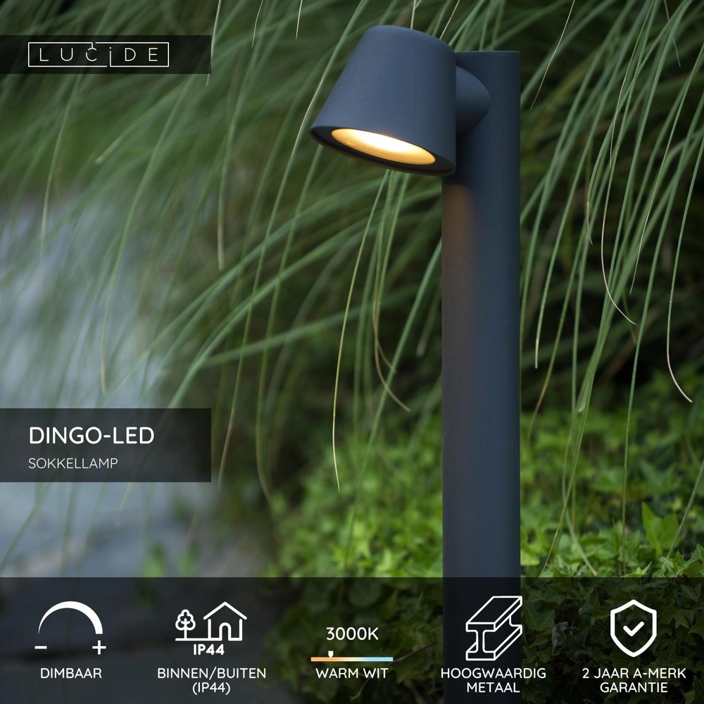 Garden lamp Dingo-Led IP44 anthracite Lucide 5411212144102
