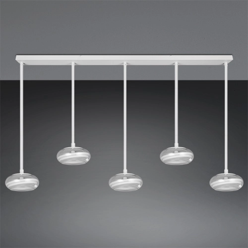 5-light design pendant lamp Tarsia white Trio 4017807683400