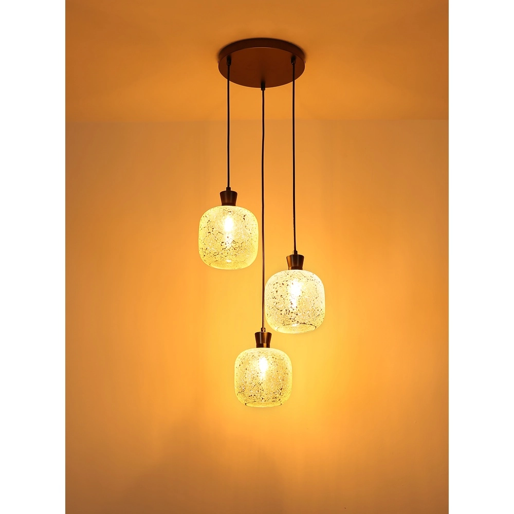 3-light pendant lamp Brokana gunmetal Globo 9007371578467