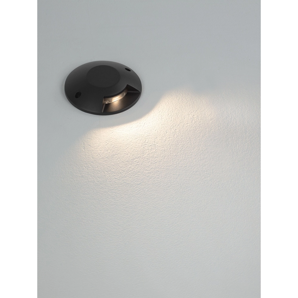 Flat surface-mounted ground spot Grado black - 6W Lyora 5212017497895