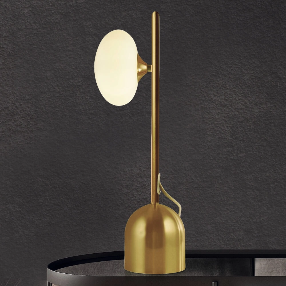 Golden table lamp Pebble Searchlight 5053423230702