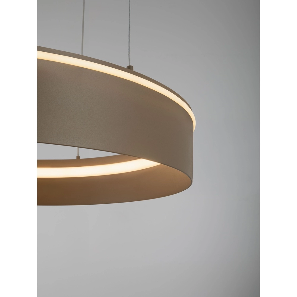 Modern pendant lamp Olivia sand brown Ø 60cm Lyora 5212017494184